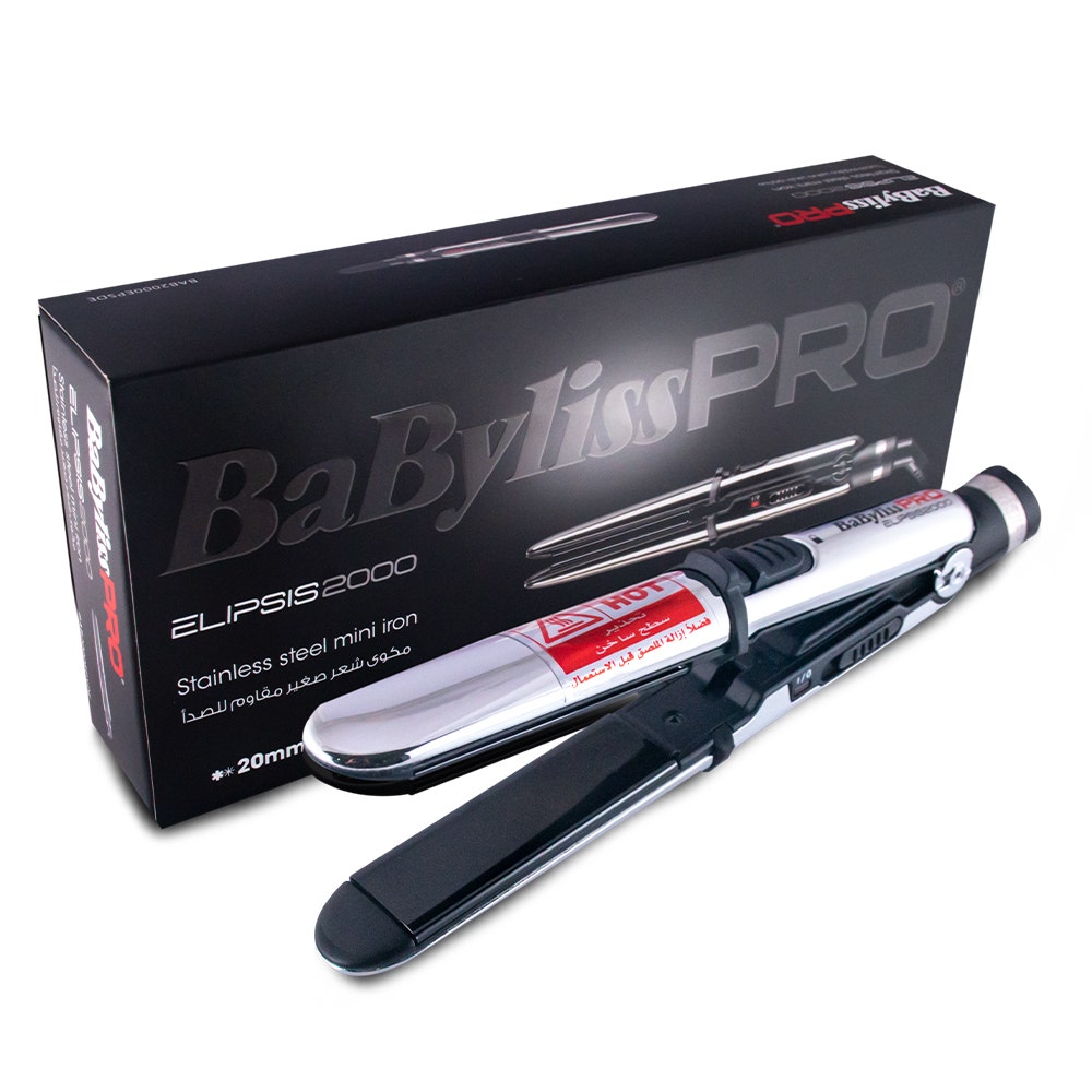 Babyliss Pro Stainless Steel Mini Iron| Black- 215 °C