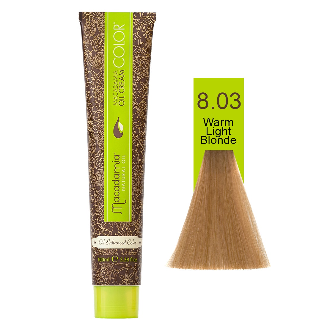 Macadamia Natural Color 8.03 | Naturals Light Warm Blonde- 100 Ml