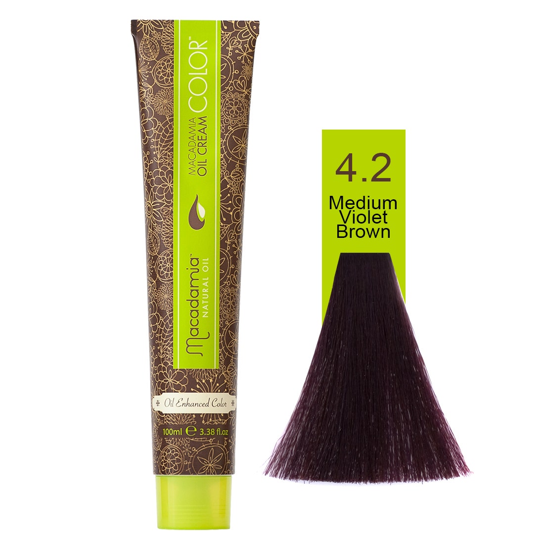 Macadamia Natural Color 4.2 | Medium Violet Brown- 100 Ml