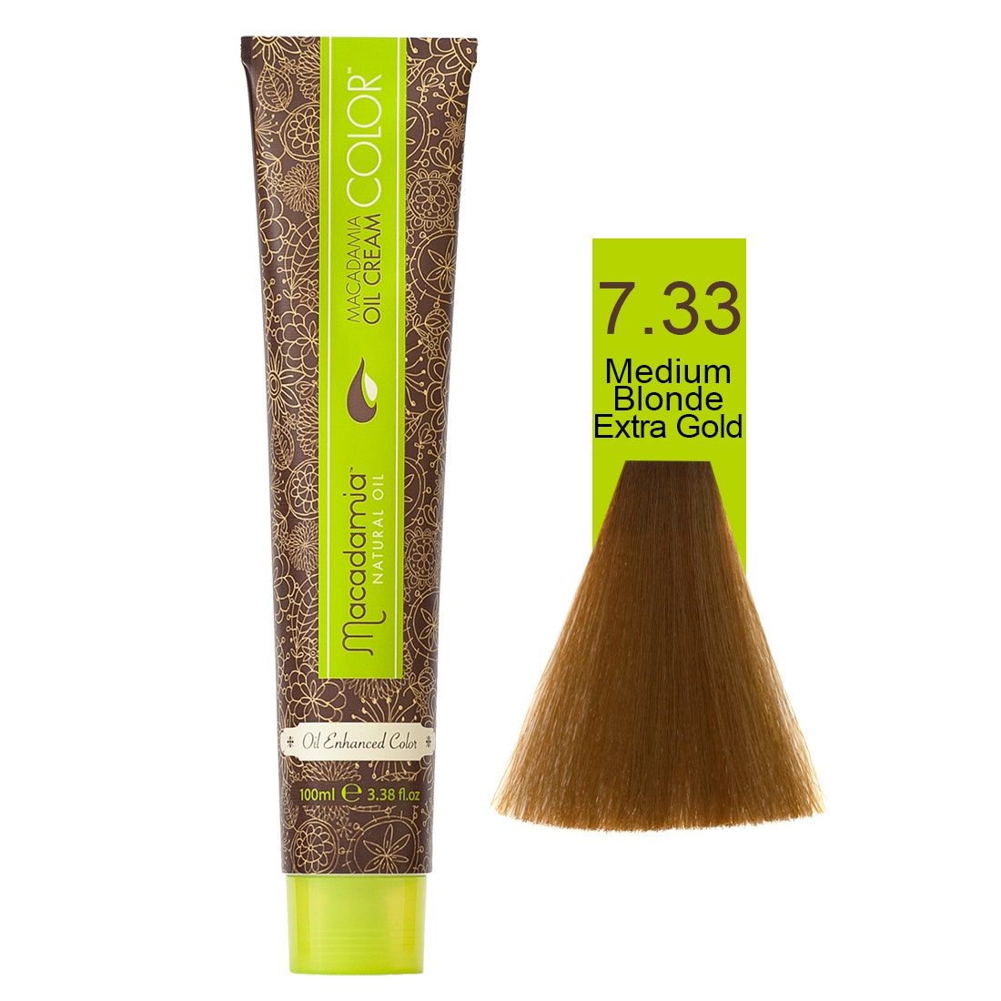 Macadamia Natural Color 7.33 | Medium Blonde Extra Gold- 100 Ml