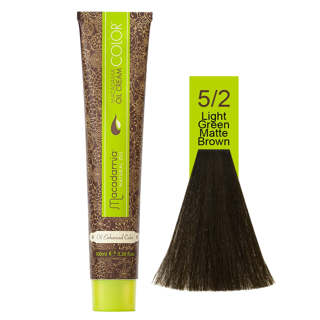 Macadamia Natural Color 5/2 | Light Green Matte Brown- 100 Ml