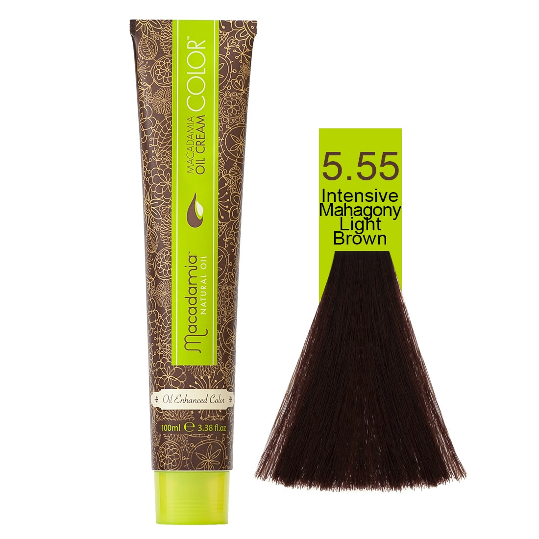 Macadamia Natural Color 5.55 | Intensive Mahogany Light Brown- 100 Ml