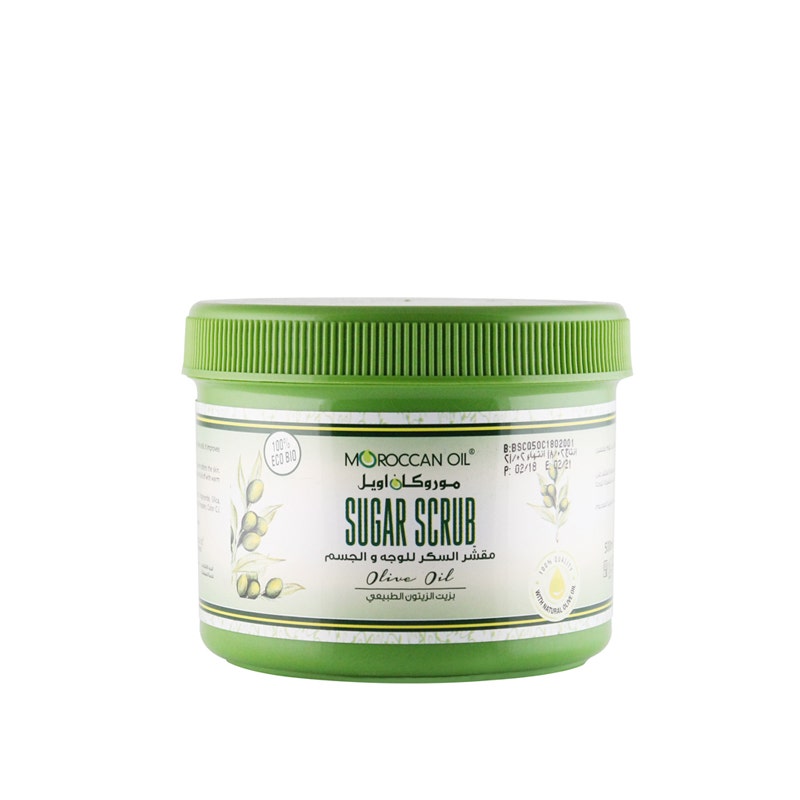 Moroccan Oil Face &amp; Body Sugar Scrub W/Olive | 500 Ml