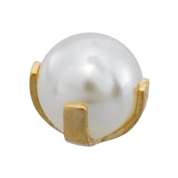 Caflon Safetec 18Ct Gp Clawset Pearl  Earring