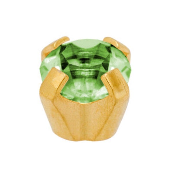 حلق كافلون سافتيك 24Ct Gp Clawset Peridot