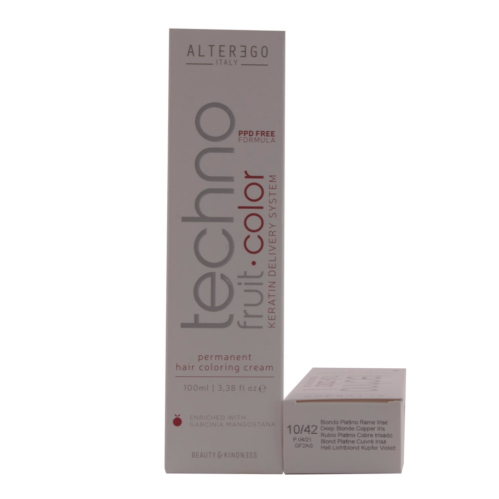 Alter Ego Technofruit hair color | Deep Blonde Copper Iris 10/42 - 100 Ml