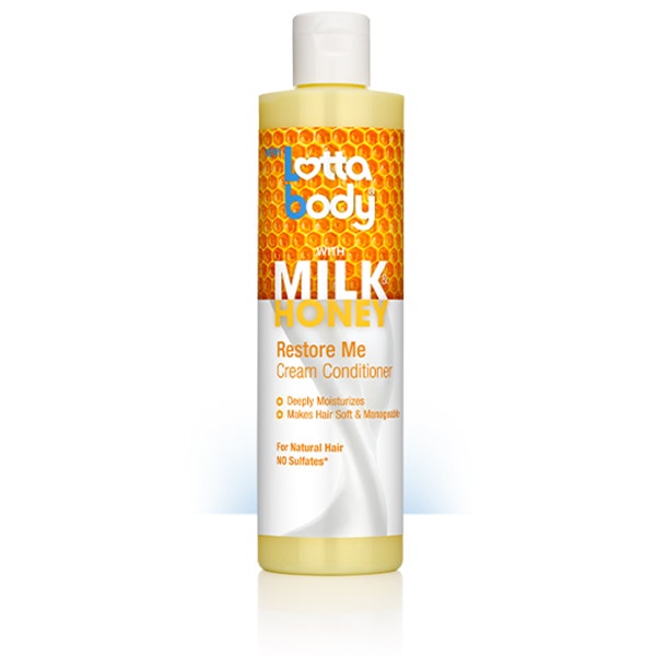 Creme of Nature Lotta body Milk &amp; Honey Restore Me Cream Conditioner | 10.1 Oz