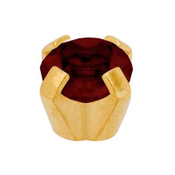 حلق من كافلون سافتيك 24Ct Gp Clawset Garnet