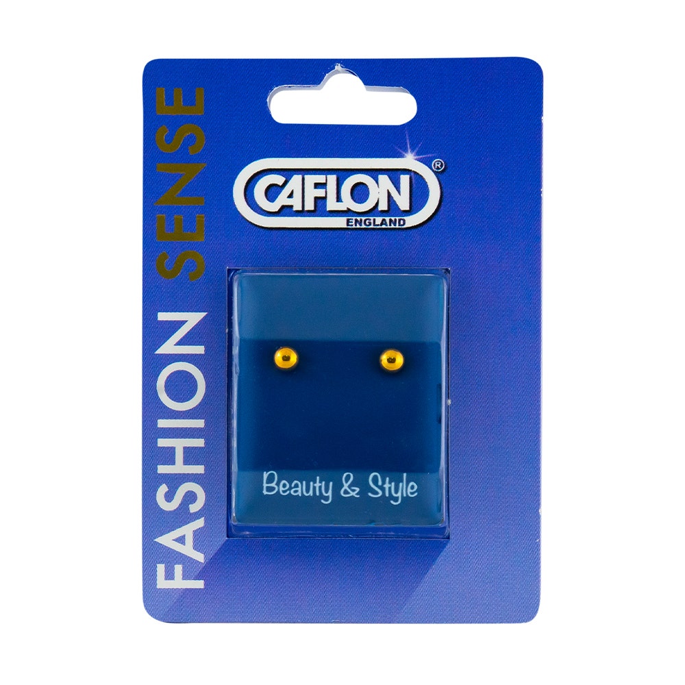 Caflon Fashion Sense Gold Plated Ball Earring| 4Mm