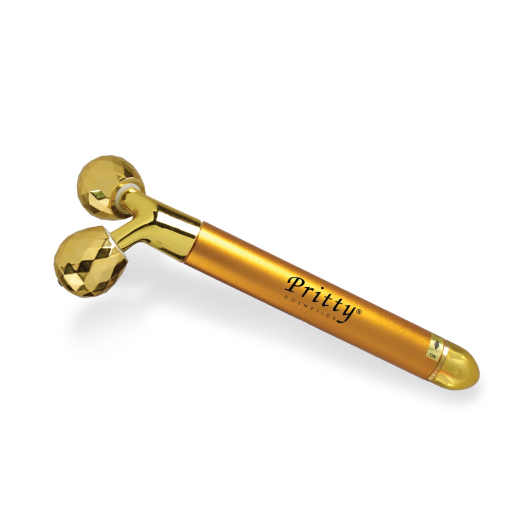 Pritty 3D Face Massage Roller | Gold