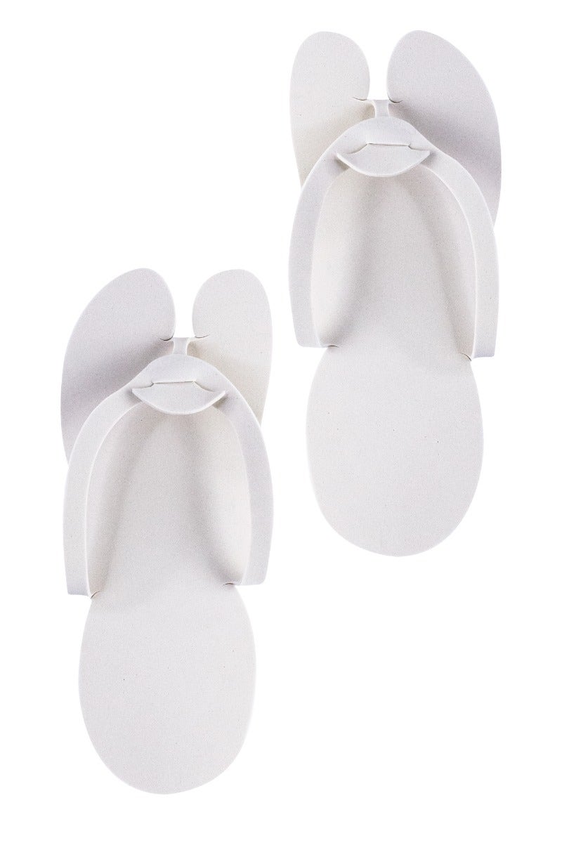 Diva Disposable Slippers Flipflop Expanded | Cream White | 10/Pack