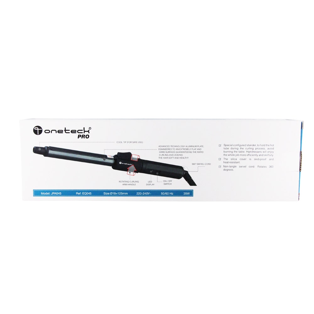 Onetech Curling Iron | Black- 19X125 Mm