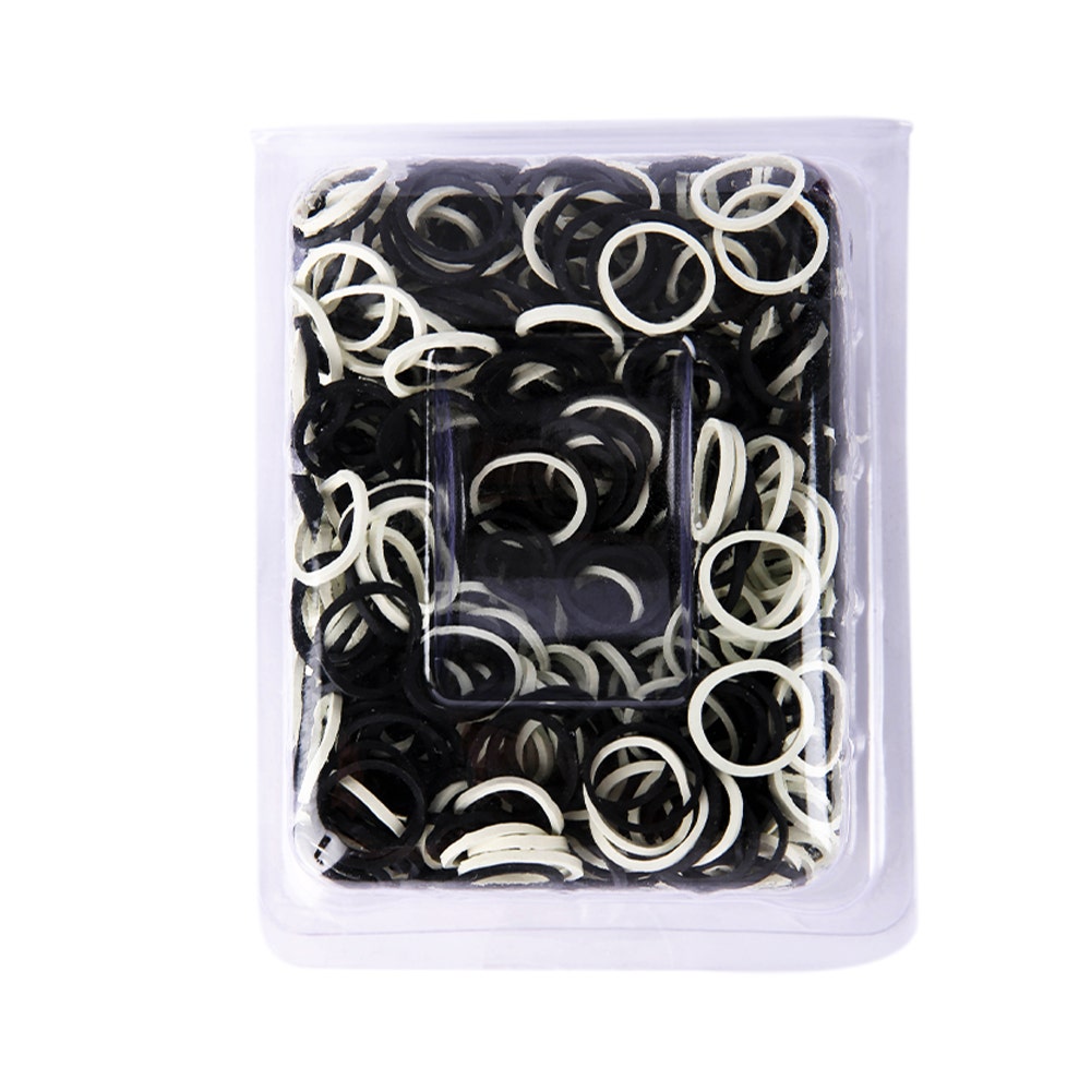 Onetech Rubber Band Blk&amp;Wht | 1000 Pcs