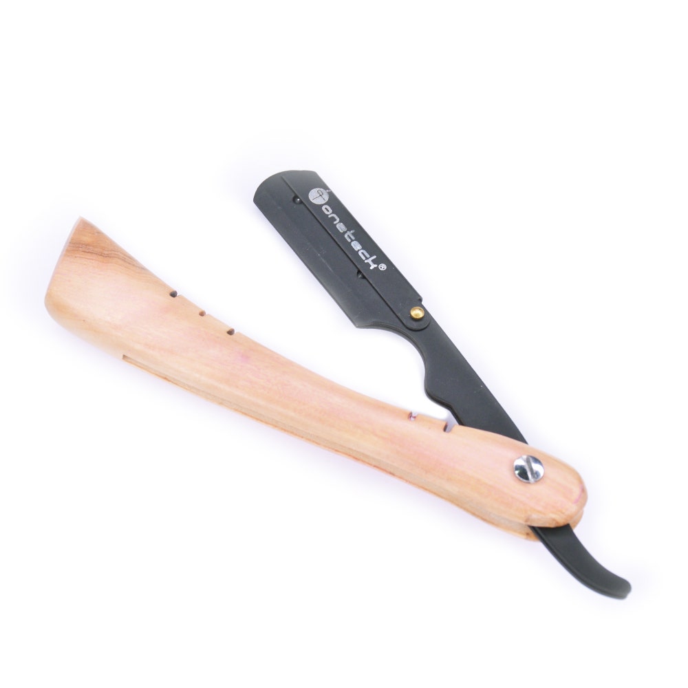 Onetech Razor With Wooden Handle| Black