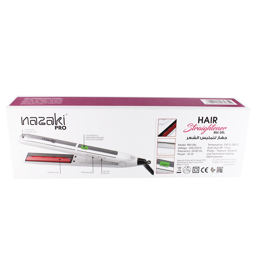 Nazaki Hair Straightener Infrared Nazaki Pro Rm-59L