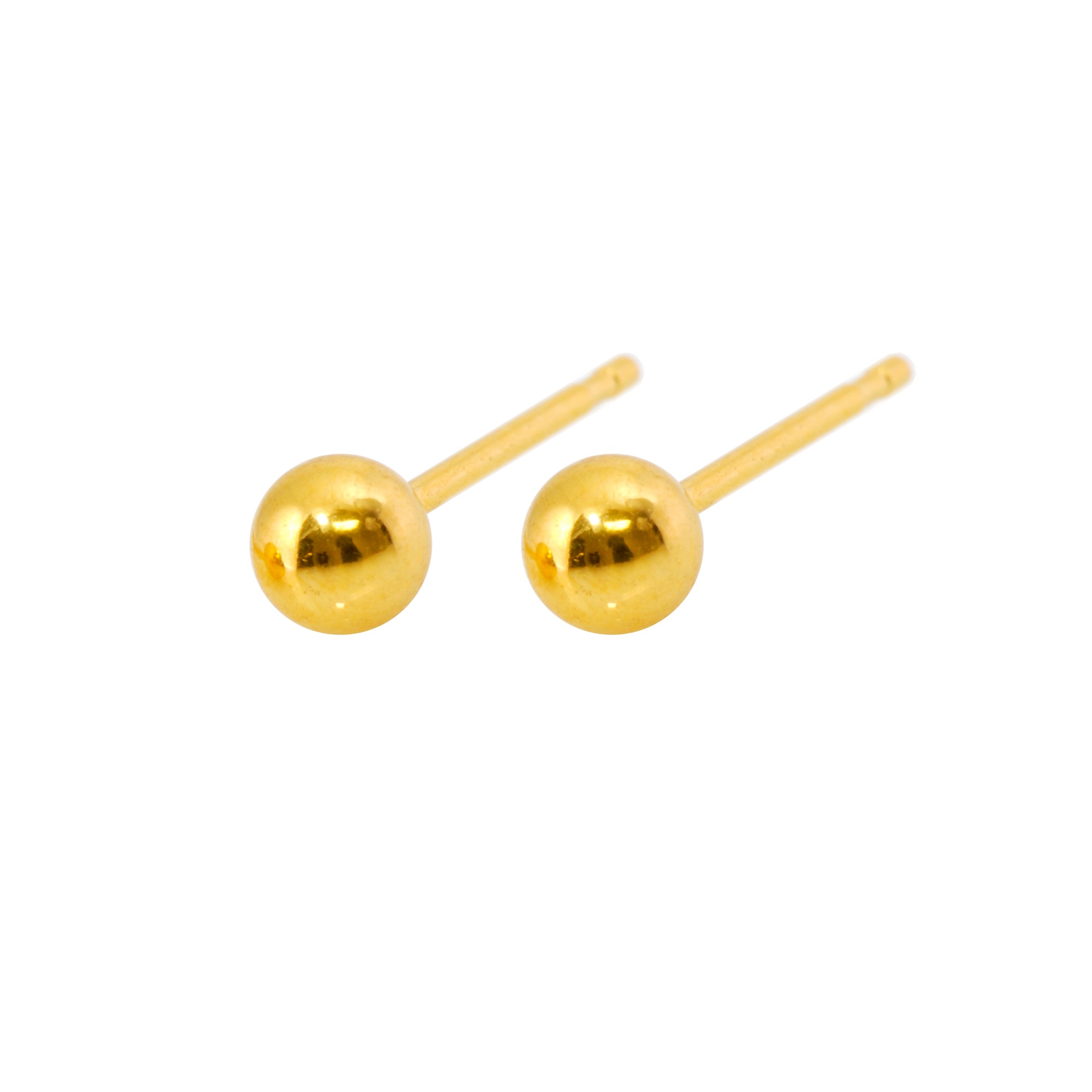 Caflon Fashion Sense Gold Plated Ball Earring| 4Mm