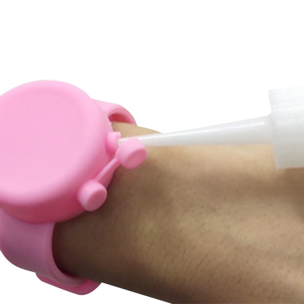 Onetech Wristband Dispenser W/Application Bottle | Pink - 1 Pc