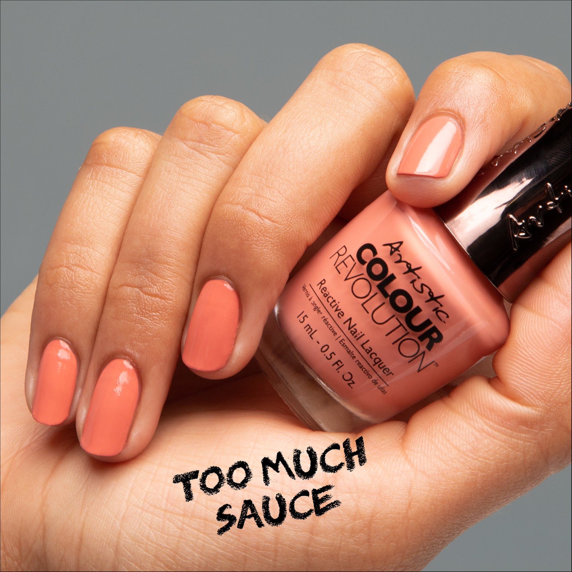 Artistic Nail Design Color Revolution - Too Much Sauce | Coral Cr?e- 15 Ml