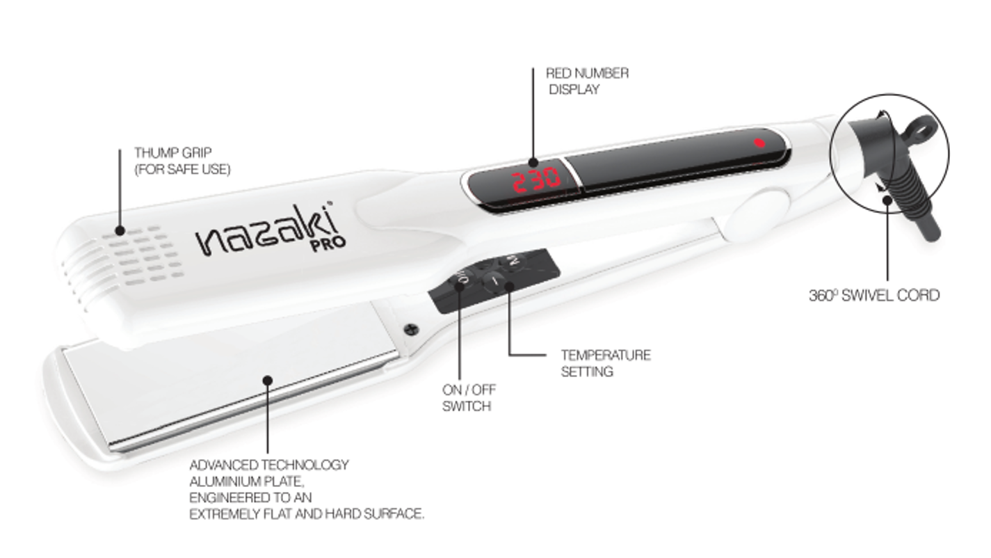 Nazaki Hair Straightener Nazaki Pro Rm-40Tfp