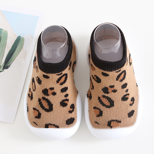 Unisex Baby Leopard Shoes Children Slippers Animal Cartoon Baby Boy First Walkers Kids Soft Rubber Floor Socks Shoes