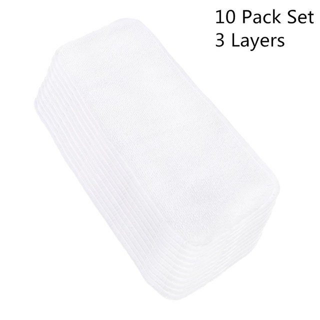 [Simfamily] 10pcs Reusable Bamboo Charcoal Diaper Insert Baby Cloth Mat Nappy Insert Changing Liners 4 Layer Each Insert Wholesale