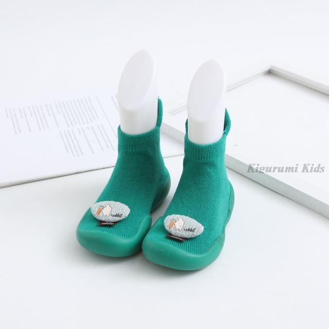 Baby First Shoes Baby Girls Newborn Knitwear Socks Warm Infant Winter Shoes Fox Rabbit Cartoon Kids Boy Casual Shoes 2021