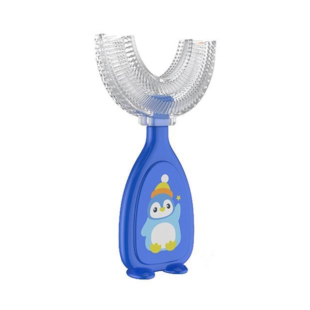 Q81A Children U Shape Toothbrush Soft Silicone Training Teeth Cleaning Toothbrushes