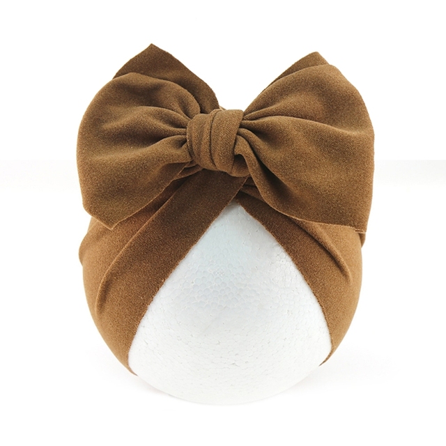 Baby Big Bowknot India Beanie Knit Solid Color Beanie Cute Bow Cotton Elastic Turban Headband for Babies Girls Boys