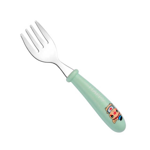 Baby Kids Cartoon Cute Spoon Fork Stainless Steel Tableware Training Learn Food Feeding Scoop Fork Utensils For Baby