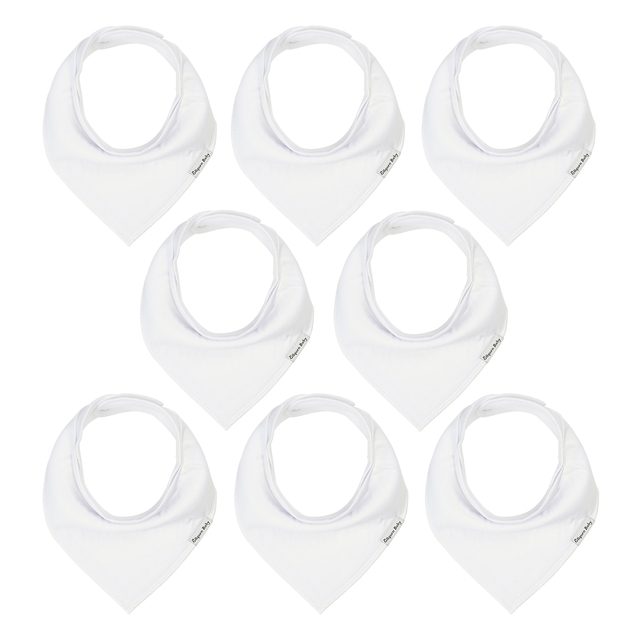 Bandana Bib Set Unisex Baby Saliva Teething Bib Set 100% Organic Cotton Newborn Absorbent Hypoallergenic 8 Pieces