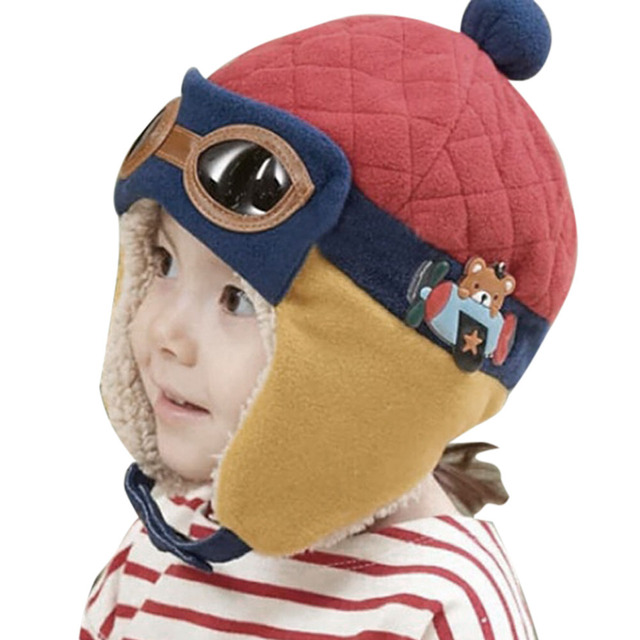 Baby Warm Toy Hats Winter Hats Toddler Boys Girls Pilot Hats Hooded Cap Winter Warm Hat Party Hats