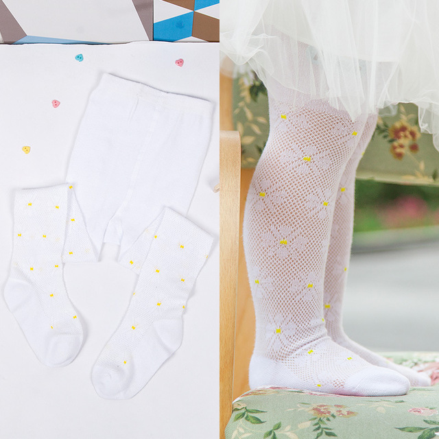 Baby Tights Cotton Cute Flower Kids Girl Tights Clothes Mesh Newborn Children Pantyhose Summer Spring Toddler Princess Stockings