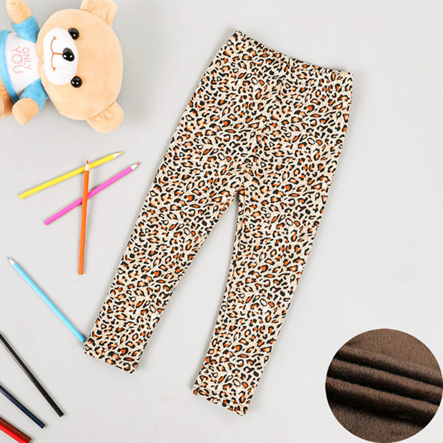 Kids Thicken Leggings Girls Autumn Winter Plus Velvet Trousers Baby Girl Skinny Pants 2021 Children's Clothing 2-11 Years