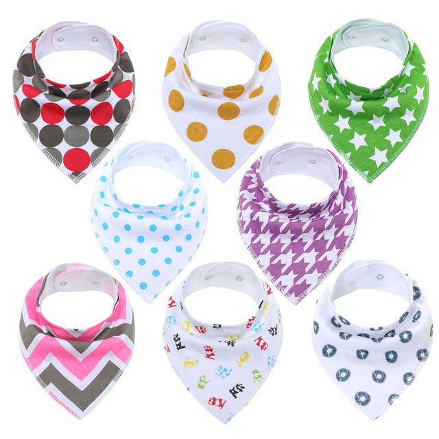 8pcs Civarua Kids Baby Bibs Newborn Baby Bandana Drool Bibs Super Soft Bandana Bibs for Boys and Girls 100% Organic Cotton Bibs