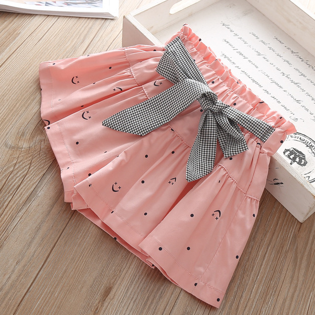 Summer Baby Girls Shorts Shorts Bow Neck Skirts Cotton Shorts Kids Fashion Girls Clothes