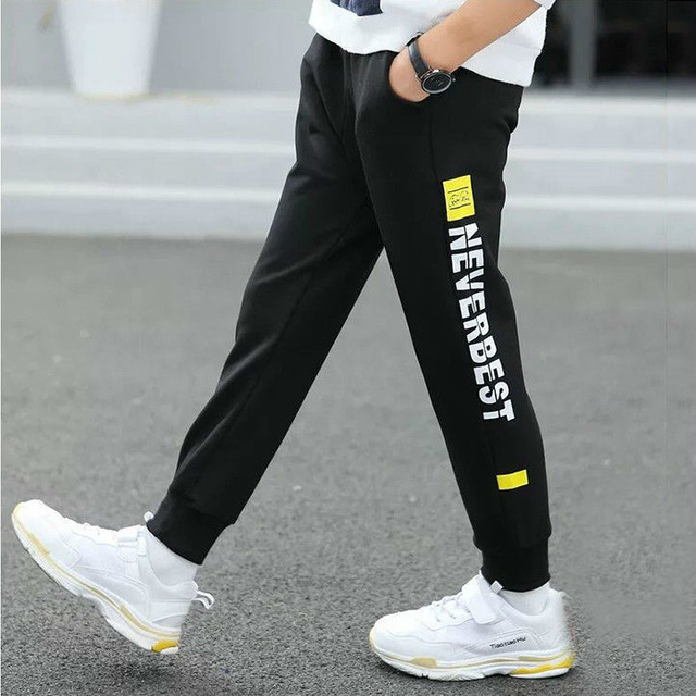 Black Kids Cargo Pants Spring Autumn Casual Kids Clothes Pockets Children Pants Casual Style Kids Clothes Joggers Trousers