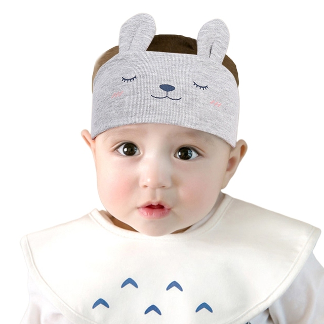 Cartoon Cute Rabbit/Bear Baby Blank Top Hat Headband Elastic Turban Knit Cap Bonnet Sleep Cap