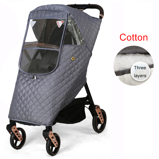 Universal Waterproof Winter Thicken Rain Cover Wind Dust Shield Full Raincoat For Baby Stroller Accessories Cane Pushchair Suit