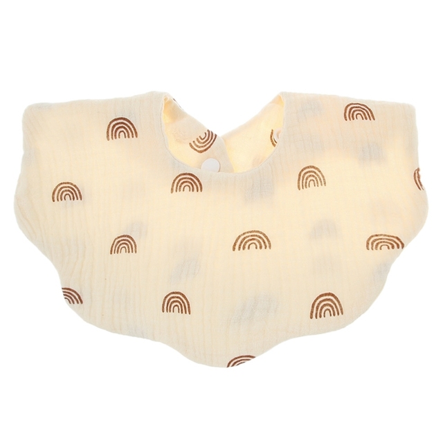 Baby wavy shape feeding bib bandana burp cloths scarf printed saliva towel apron