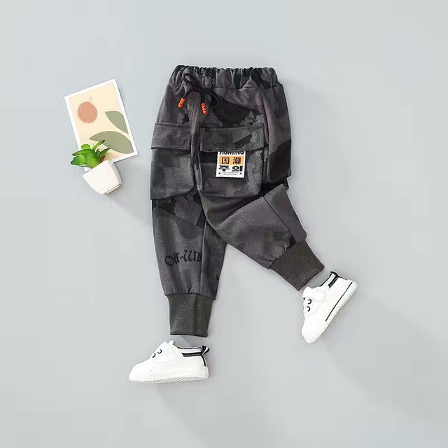 1-7 Years Boys Camouflage Print Pants Fashion Tracksuits With Elastic Belt Kids Fashion Spring-Autumn 2020 New Collection