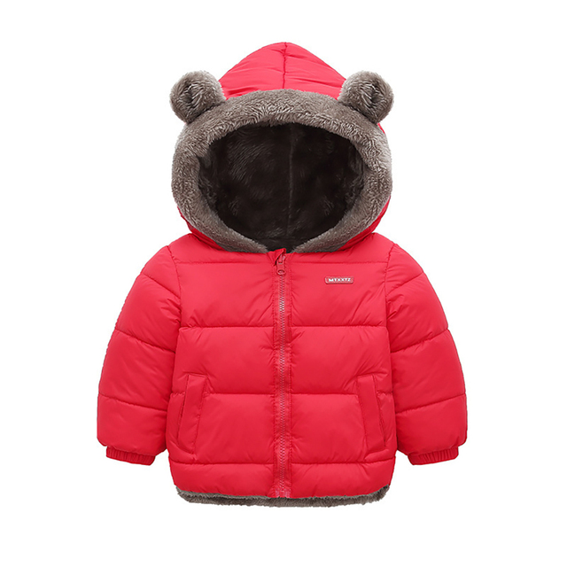 Kids Clothes Cotton Thick Down Girls Jacket Baby Winter Warm Coat Kids Zipper Hooded Costume Boys Outwear JYF