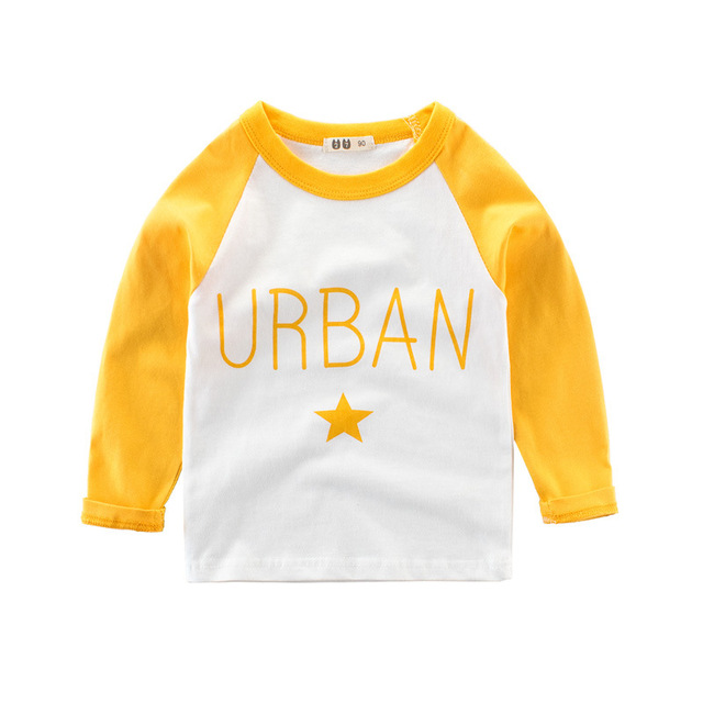 Kids Boys Letter Printed T-Shirt Long Sleeve Autumn Children