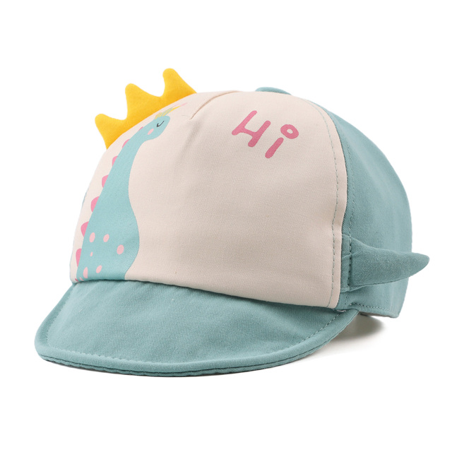 Spring summer new cute infant baseball cap dinosaur crown sun hat boys girls cotton hat