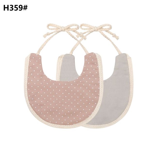 New Infant Baby Girl Boy Bib Baby Boy Dinner Feeding Tassel Double Deck Cotton Linen Burp Cloths Saliva Towel