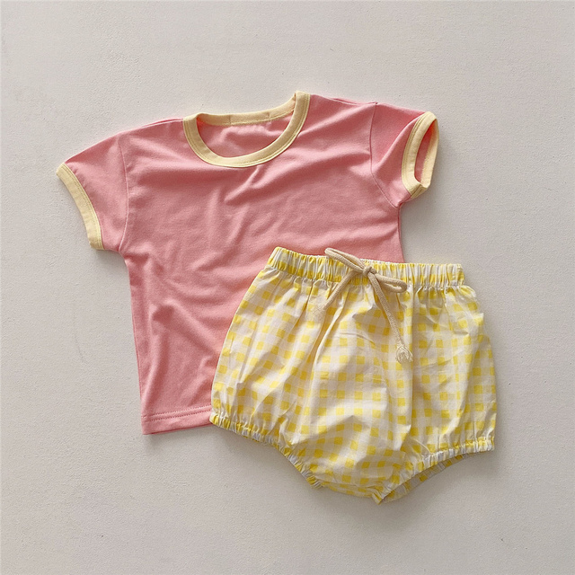 Summer Infant Baby Clothes for Boy Kids Tops T-shirt + Shorts Cotton Baby Girl Boys Costume for Baby Casual Outfits 0-3 Years