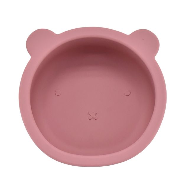Waterproof Non-slip Silicone Tableware Baby Kitchen Bowl BPA Free Baby Silicone Bowl Feeding Lovely Lion Shaped Tableware