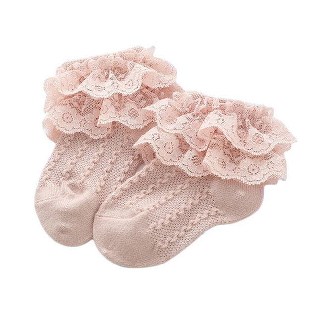 Kids Breathable Socks Cotton Lace Ruffle Princess Mesh Socks Children Ankle Short Sock Toddler Girls Kids Toddler