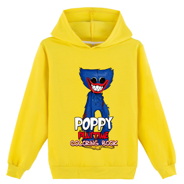 Casey Messi Poppy Play Costume Kids Pullover Hooded Boys Fashion Harajuku Scary Heji Yuuji Sweatshirt Girls Horror Clothes