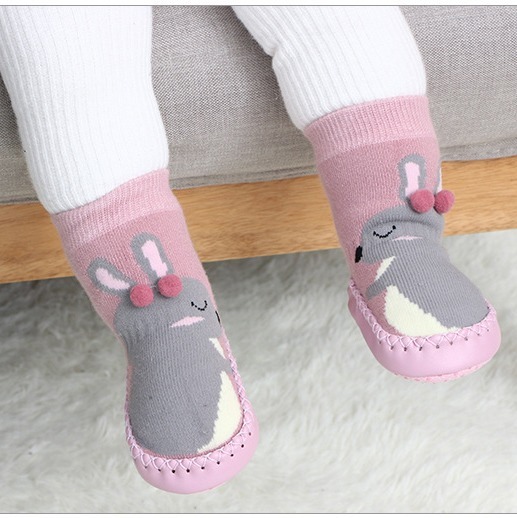 baby indoor sock shoes newborn baby socks winter thick terry cotton baby girl sock with rubber soles infant animal funny sock