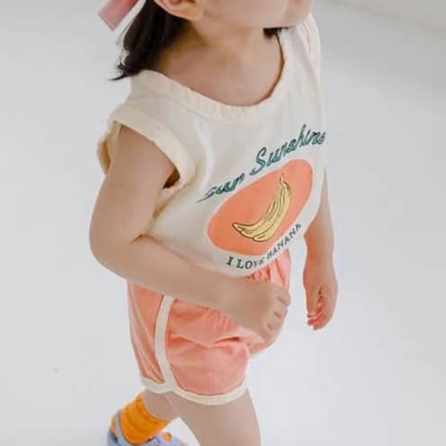 MILANCEL 2022 summer baby clothes set fruit print girls jacket suit boys casual tee and shorts